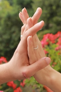 mani, anello, dita, fiori, anelli, amore, cicatrice, intreccio