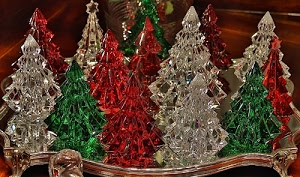verde, rosso, bianco, cristallo, natale, alberi, vassoio, vetro, tricolore, pini, natalizio, stella