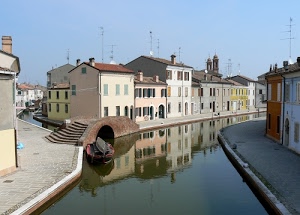ponte, case, finestre, acqua, riflesso, canale, canali, antenne, porte, cielo, campanili, scala, strada, barca, gradini, scalinata, riflessi, scalini, borgo