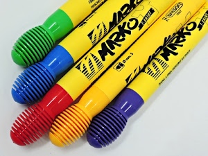 giallo, rosso, verde, pennarelli, blu, colori, azzurro, cinque, viola, nero, scritte, scritta