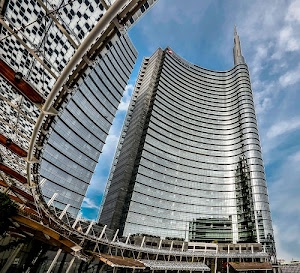 cielo, nuvole, vetrate, milano, grattacielo, vetro, azzurro, riflesso, grattacieli, curva, architettura, edifici, riflessi, palazzo, costruzione, tettoia, edificio