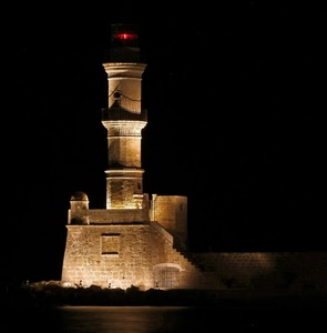 faro, torre, notte, luce, notturno, scale, luci, mare, pietra, rosso