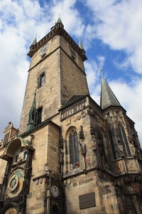 torre, orologio, statue, finestre, chiesa, guglie, orologi, campanile, castello, gotico