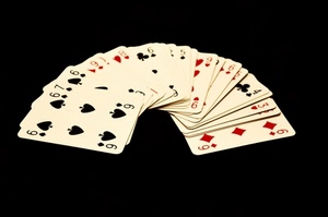 carte, nero, picche, sei, gioco, numeri, semi, mazzo, rosso, quadri