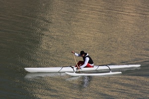 acqua, canoa, bianco, uomo, pagaia, remare, fiume, sport, remi, lago, canoista