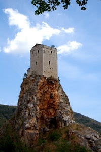 cielo, nuvole, roccia, torre, rocca, azzurro, montagna, castello, fortificazione, fortezza