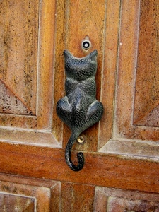 porta, batacchio, gatto, legno, coda, spioncino, metallo, orecchie, marrone, battiporta