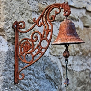 batacchio, muro, campanella, ruggine, campana, ferro, metallo
