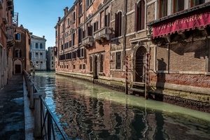 venezia, canale, acqua, palazzi, riflessi, balconi