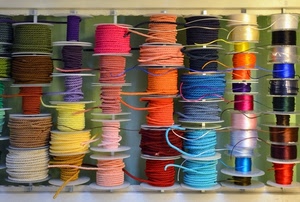 colori, rocchetti, multicolore, fili, spago, gomitoli, corde, filo, giallo, azzurro, rotoli, corda