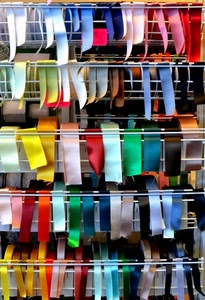 nastri, giallo, colori, multicolore, verde, rosso, espositore, scaffale, raso, strisce