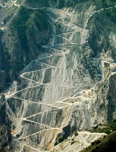 montagna, strada, rocce, marmo, curve, sentiero, cava, roccia, salita, montagne, zigzag, linee, tornanti