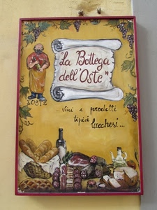 insegna, salumi, pane, uva, formaggio, bottiglia, cibo, scritta, bottega, oste, scritte, muro