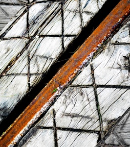 ruggine, legno, ferro, astratto, croci, tavole, linee, diagonale