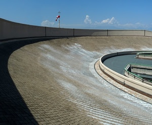 curva, nuvole, pista, cielo, muro, parabolica, circuito, mattonelle, manica
