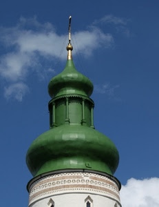 verde, cupola, nuvole, cielo, croce, azzurro, colonne, blu