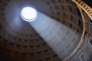 luce, cupola, cerchio, raggi, foro, finestre, pantheon, quadrati, raggio, sole, interno, fascio, volta, geometrie