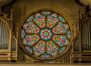 rosone, chiesa, organo, canne, colori, vetrata, organi, vetro, interno, vetri, cerchio, multicolore